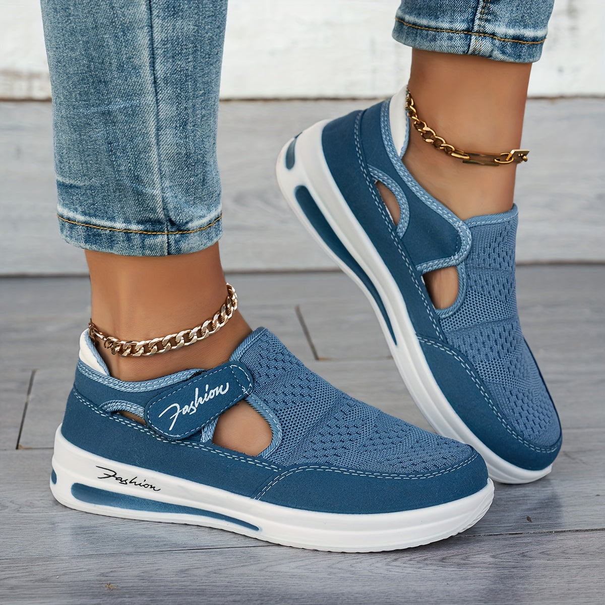 Scarpe da ginnastica traspiranti slip-on con comfort stabile